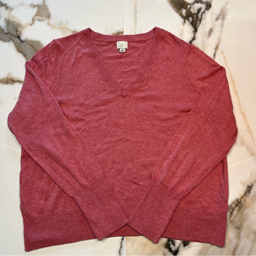 Eddie Bauer Women's V-Neck Sweater - Rose